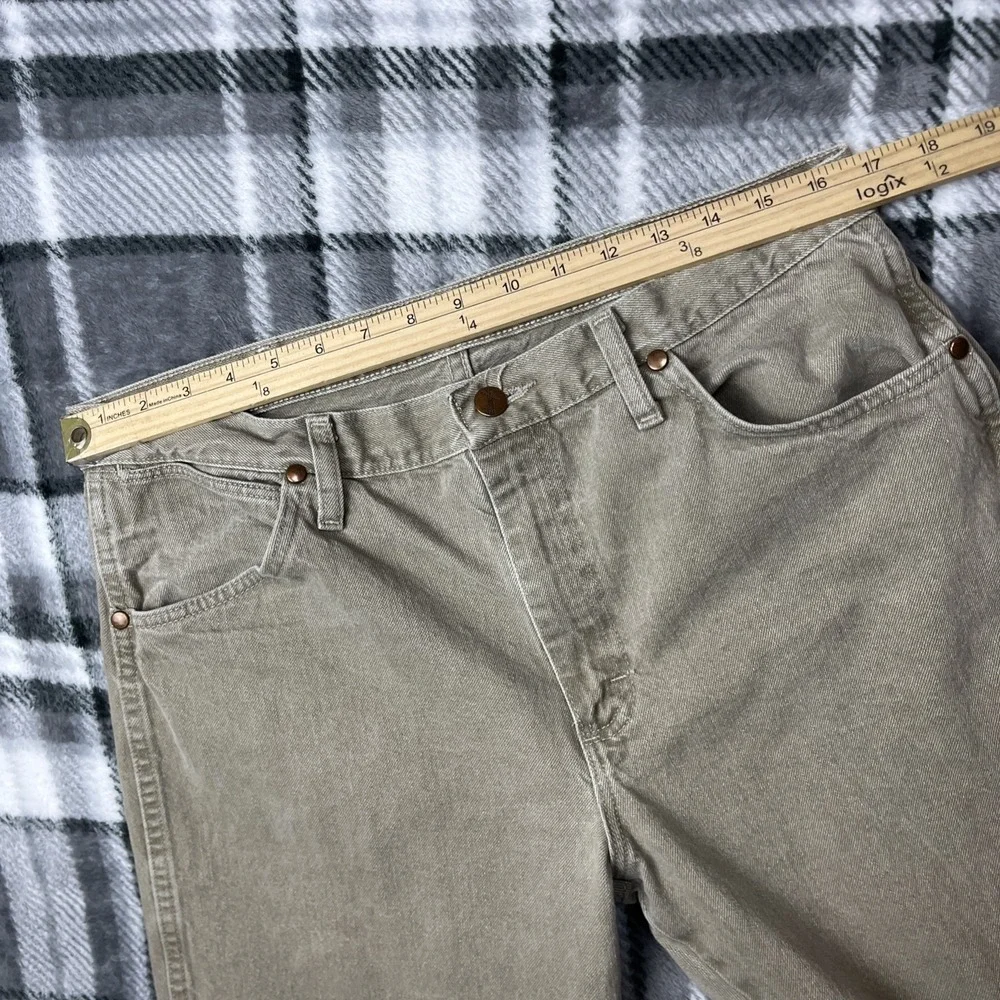 Wrangler‎ Jeans Mens 34x30 Beige 13MWZTD Cowboy Cut Straight Leg Vintage Western